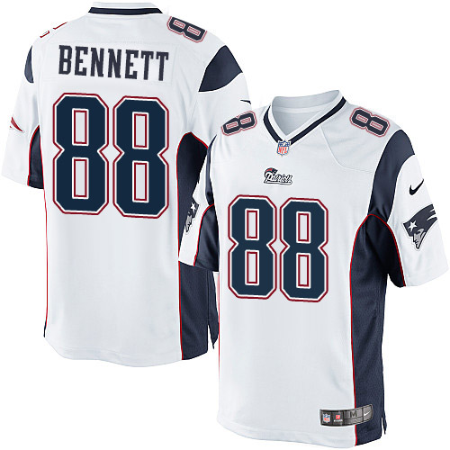 Men's Limited Martellus Bennett Nike Jersey White Road - #88 NFL New England Patriots